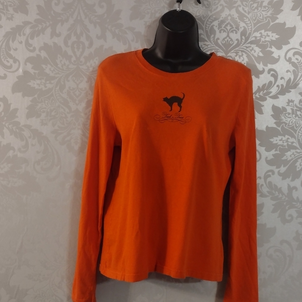 Trick or Treat Long Sleeve Halloween Tee junior L
